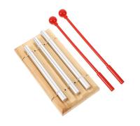 BESTonZON Three Tone Hand Chime with Mallet for Durable Percussion Instrument for Classroom Music Education Yoga Mindfulness Tool Beginner Friendly Sound Exploration