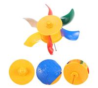 BESTonZON Tibetan Buddhist Handheld Prayer Wheel with Six-character Truth Scriptures Plastic Spiritual Ornament for Meditation Blessing Home and Office Decor Colorful Hand Carved Windmill