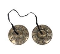 BESTonZON Tibetan Cymbal Bell for Meditation Handmade Religious Style Percussion Instrument Yoga Scenario Pure Copper Material