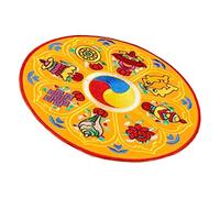 BESTonZON Tibetan Singing Bowl Cushion Pad Embroidery 13cm Yellow Meditation Bowl Mat for Yoga and Healing Accessory
