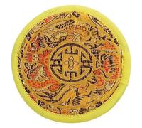 BESTonZON Tibetan Singing Bowl Mat 12cm Yellow Handmade Nepalese Buddhist Sound Bowl Cushion Pad for Meditation and Ritual Instruments Accessories
