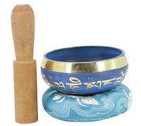 BESTonZON Tibetan Singing Bowl Set for Meditation Yoga Blue Decorative Buddhism Bowl Sound Meditation Function Singing for Relaxation