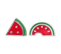 BESTonZON Tiny Watermelon Earrings Stylish Lightweight Studs for Women Office Ladies Party Wearable Sensitive Ears 1.50X0.70X0.50Cm Trendy Beach Womens Earrings