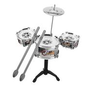 BESTonZON Toddler Mini Drum Set for Kids, Child-friendly Small Plastic Jazz Drum Kit Toy for Early Musical Development, Baby Percussion Instrument Cymbal and Drumsticks