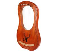BESTonZON Tone Lyre Harp Wooden String Lyre Harp for Delicate Musical Instrument Playing Vintage Style Instrument Strings