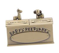 BESTonZON Tooth Keepsake Box Animal Patterns Metal Organizer for First Lost Teeth Decorative Storage Childhood Memories