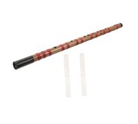 BESTonZON Traditional Chinese Bamboo Flute Krishna Flute for Beginners Bamboo Woodwind Musical Instrument in D Key Easy to Learn Portable
