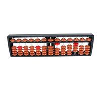 BESTonZON Traditional Chinese Vintage 13-Digits Abacus Childrens Math Calculation Tool for Children Calculating and Arithmetic Mathematic Education,Brown