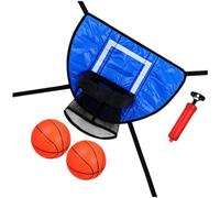 BESTonZON Trampoline Basketball Hoop for Pump and Balls Weatherproof Outdoor Attachment for Indoor Trampoline Games Safe Sturdy Basketball Goal for Boys and Playing
