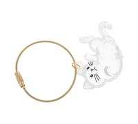 BESTonZON Transparent Cat Hair Storage Keychain Portable Pet Fur Memorial Box for Collecting and Displaying Cat and Organized and for