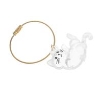 BESTonZON Transparent Cat Hair Storage Pendant Keychain Compact Pet Fur Keepsake Capsule for Easy Collection and Instant Identification Cute Cartoon Design for Cat Lovers and Portable Memory