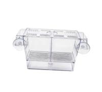 BESTonZON Transparent Fish Breeding Box with Suction Cup Self-floating Fry Incubation Container for Aquarium Tank Easy Observation Fish Isolation and Breeding Large