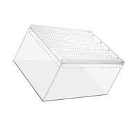 BESTonZON Transparent Multi Function Reptile Cage Acrylic Cricket Keeper Box Portable Leakproof Enclosure for Snakes Spiders Frogs Crabs Durable Weather Resistant Pet Habitat