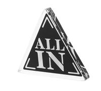 BESTonZON Triangle Double Layer Poker Dealer Button Lightweight Black White Acrylic Game Token for Social Gatherings and Family Game Accessories