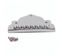 BESTonZON Triangle Plated Mandolin Tailpiece with Screws Chrome Replacement Part for Mandolin Makers for Restoring and Enhancing Your Instrument Style and Performance
