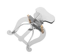 BESTonZON Trombone Lyre Music Score Clip Metal Music Holder Sturdy Construction and Easy Removal in Silver for Beginners and Marching Bands