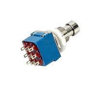 BESTonZON True Bypass Guitar Effects Pedal Footswitch Metal 3pdt 9-pin Stompbox Switch for Rewiring Vintage Pedals Blue Colour