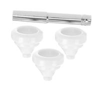 BESTonZON Trumpet Mouthpiece Set Small Size 3pcs 3c 5c Brass Instrument Accessories White Case for Beginner and Professional Trumpet Players