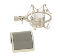 BESTonZON U-shaped Microphone Isolation Shield Kit with Shock Mount and Pop Filter, Metal and Plastic Construction, Reduces Plosive Sounds and Prevents Airflow Impact, for Professional