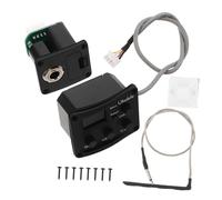 BESTonZON Ukulele Pickup with Band Equalizer and Built LCD Display Piezo Acoustic Preamp for Guitars and Mandolins Control for Live Performance and Practice