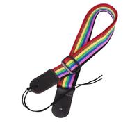 BESTonZON Ukulele Strap Adjustable Soft Fabric Hawaiian Inspired Rainbow Pattern for Beginners Practice Live Performances