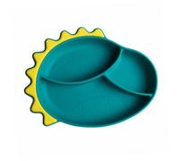 BESTonZON Unbreakable Boy Girl Feeding Plate Divided Boys and Girls Bowl Base Safe for High Temperatures Adorable Dinosaur Design for Weaning and Mealtime