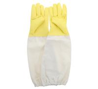 BESTonZON Ventilated Beekeeping Gloves with PU Canvas Sleeves Elastic for Hand Protection Gear for Mens Garden Work and Beekeeper Use Xxl Yellow