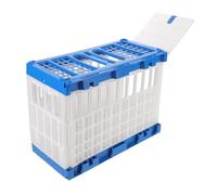 BESTonZON Ventilated Plastic Pigeon Transport Box with Side Open Door Weather-resistant Dove Cage for Racing and Homing Pigeons Secure Carrier for Travel Training and Club Use