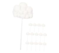 BESTonZON Versatile Cloud Cake Inserts 15Pcs White 3D Design for Wedding and Birthday Cake Decorations