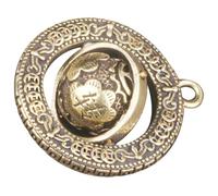 BESTonZON Vintage Brass Fortune Pendant Keychain Charm for Bag and Car Antique Brass Hanging Keychain Ornament Chinese Style Accessory