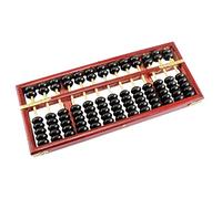 BESTonZON Vintage Column Wooden Arithmetic Abacus with Beads Portable Learning Tool for Math Practice and Wood Construction Suitable for Students and Accountants