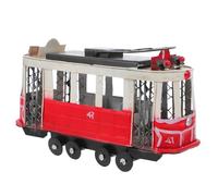 BESTonZON Vintage Iron Bus Model Old Fashioned Car Statue with Authentic Detailing Retro Vehicle Figurine for Home and Office Decor Travel Souvenir for Collectors
