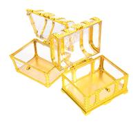 BESTonZON Vintage Pirate Treasure Chest Kids Toy Storage Box Lock Small Treasure Box for Boys Girls