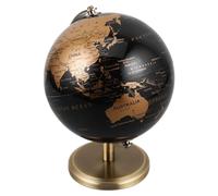 BESTonZON Vintage Rotatable Desktop Earth Globe in Golden Metal with Elegant European Style, Educational Table Ornament for Home and Office Desk Decor