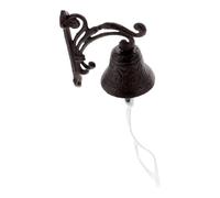 BESTonZON Vintage Rustic Cast Iron Doorbell for Outdoor Decor Retro Decorative Bell Pendant with Sturdy Construction for Home Farmhouse School and Church Wall Decoration