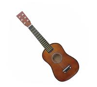 BESTonZON Vintage Style Acoustic Beginner Guitar for Educational Folk Instrument with Pure Tone Strings Easy to Learn Musical for Early Talent Development Gift Random Color