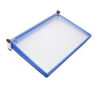 BESTonZON Wall Mounted Document Organizer Rack A4 Size, 5-Page Reference Display Panels with Blue Frame, Wall File Holder Suitable for Office and Public Space Use