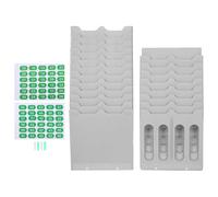 BESTonZON Wall Mounted Plastic Attendance Card Holder Rack with 40 Slots Double-Row Vertical Work Card Storage Display for Office and Factory Use Screw-Mounted