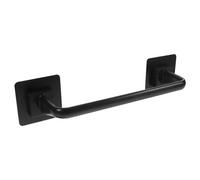 BESTonZON Wall Mounted Towel Rack No Drilling Bathroom Towel Holder Black Pp Suction Cup Simple Rustic Modern Style Usable in Wet Environment Suitable for Bathroom and Balcony