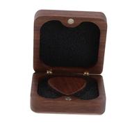 BESTonZON Walnut Wood Guitar Pick Solid Thumb Plectrums in Box for Acoustic Electric Bass Accessories Heavy Guitar Picks for Music Enthusiasts