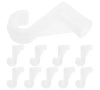 BESTonZON Wardrobe Rail Holder and Space-saving Design Plastic White 10pcs with Effortless Installation Closet Rod End Brackets 16mm Hanging Wardrobe Rod for Storage Spaces and Bedrooms