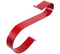 BESTonZON Wear Resistant Iron Life Ring Holder for Pool and Boat Multi Use S Shaped Hook Rack for Outdoor Fence Gate Storage Durable Safety Buoy Hanger in Red