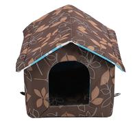 BESTonZON Weatherproof Cat House Detachable Outdoor Cattery for Cats Spacious Warm Nest for Pets for Patio Garden Indoor Use Half Closed Design for Safety and Comfort