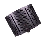 BESTonZON Windproof Cover and Spray Net for Recording Microphone Foldable Abs Material Sound-absorbing Screen for Podcast and Recording