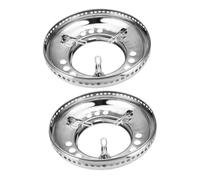 BESTonZON Windproof Wok Stand Saving Sturdy Wok Support 2pcs Stainless Steel for Gas Stoves for Kitchen and Household Use, Suitable for Countertop and Flat Stove Cooking