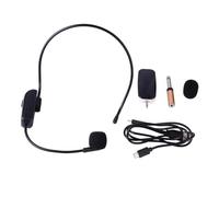 BESTonZON Wireless Uhf Headset Microphone Set with Receiver, Plastic 2-in-1 Vocal Wireless Microphone for Presentations and Voice Amplification, Includes 3.5mm to 6.35mm Adapter and USB