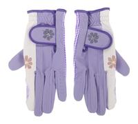BESTonZON Womens Golf Gloves Purple Pu and Cloth Material with Flexible Fit and Hand Protector for Comfortable Golfing the Course, Breathable and Stylish Sports Accessory