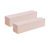 BESTonZON Wood Carving Blanks Craft Wood Blocks for DIY Crafting Techniques and Whittling - 2Pcs Rectangular Basswood Carving Blocks Sturdy Versatile Unfinished