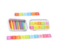 BESTonZON Wooden Arithmetic Counting Rods Preschool Educational for Math Learning Aid Game Enhancing Number Recognition Imagination and Concentration at Home Kindergarten