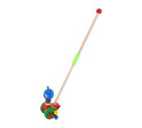 BESTonZON Wooden Cartoon Animal Push Walker with Comfortable Grip Handle Boosts Physical Development and Coordination Indoor Multifunctional Learning Walker for Boys